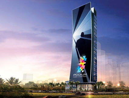 בניין הפודיום בדובאי יהיה מכוסה במסך LED בגובה 165 מטר