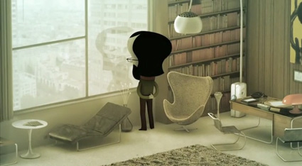 חדר הפסיכיאטר מתוך סרטון האנימציה הצרפתי Skhizein