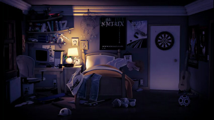 מחפשים מתחת למיטה בסרטון האנימציה התלת-מימדי The Dark